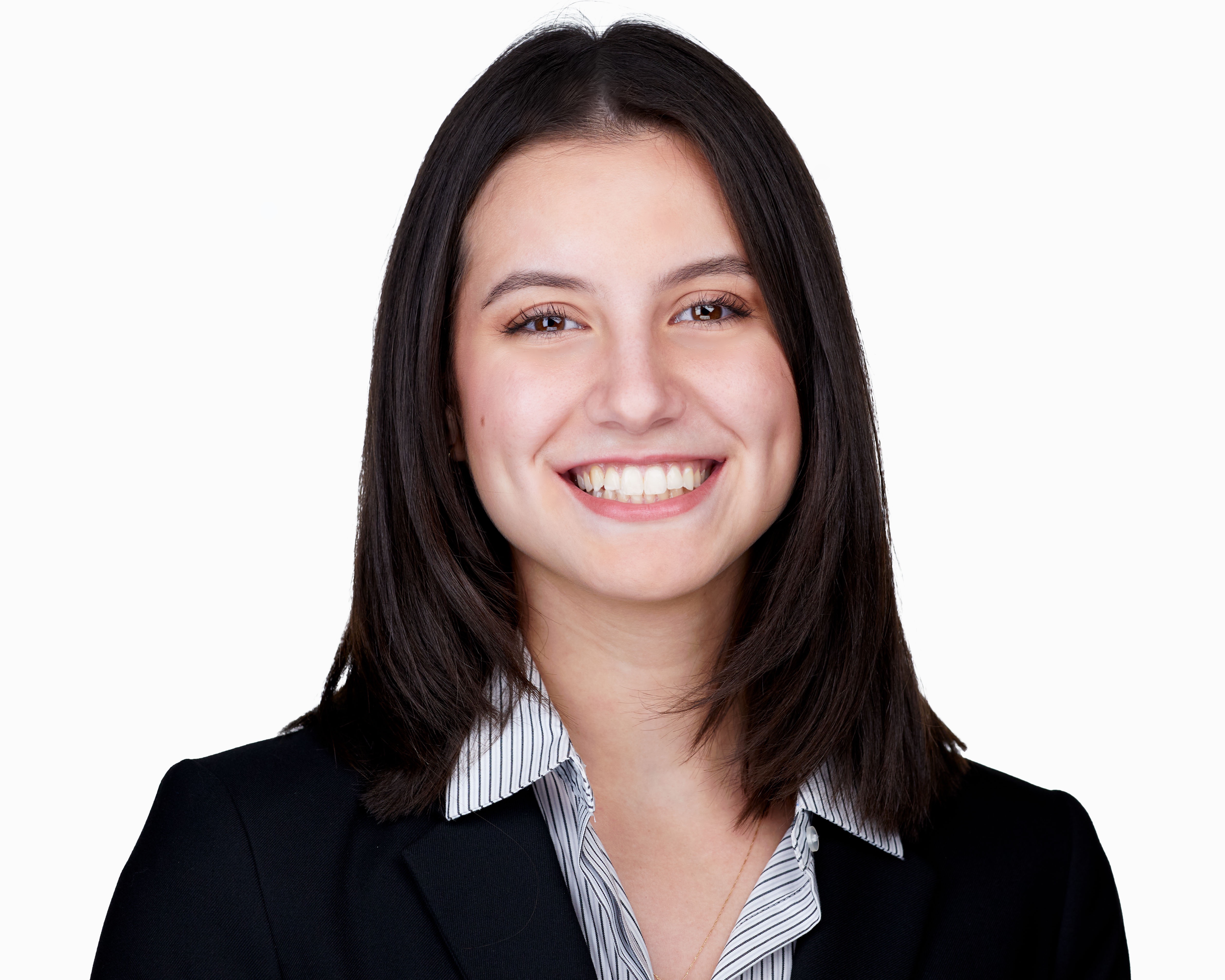 Deborah Jaffe , law clerk at Joseph, Greenwald & Laake posing for a photo with a bright smile on her face